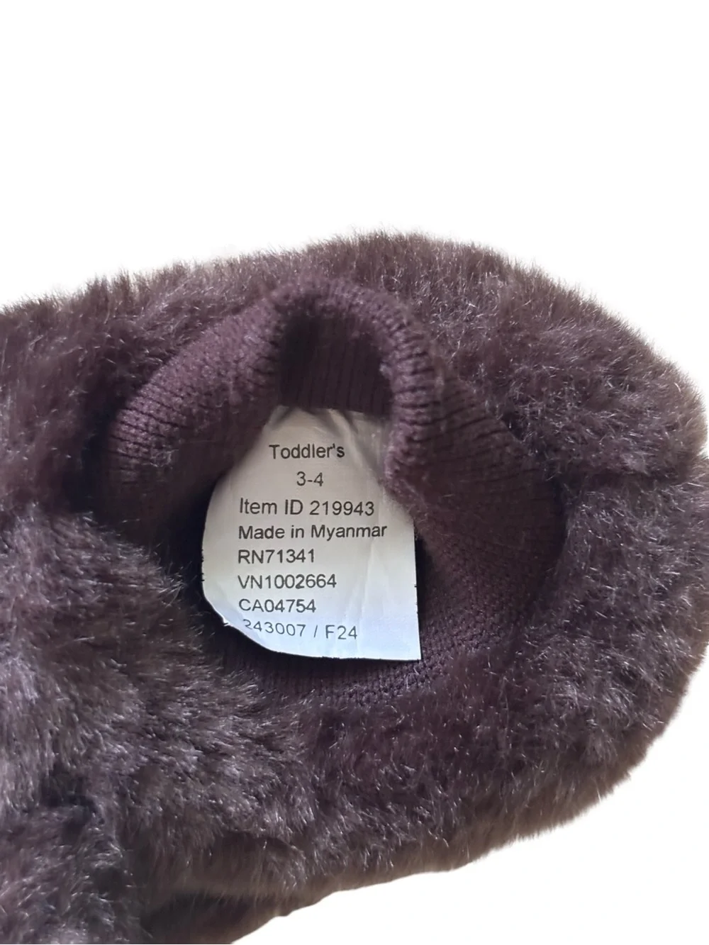 L.L. Bean Brown Plush Bear Slip-On Slippers